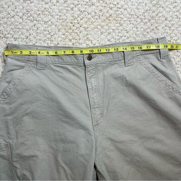 Carhartt Pants Men’s 38X29 Beige Straight Dungaree Carpenter Hammer Loop Pockets - Picture 8 of 13
